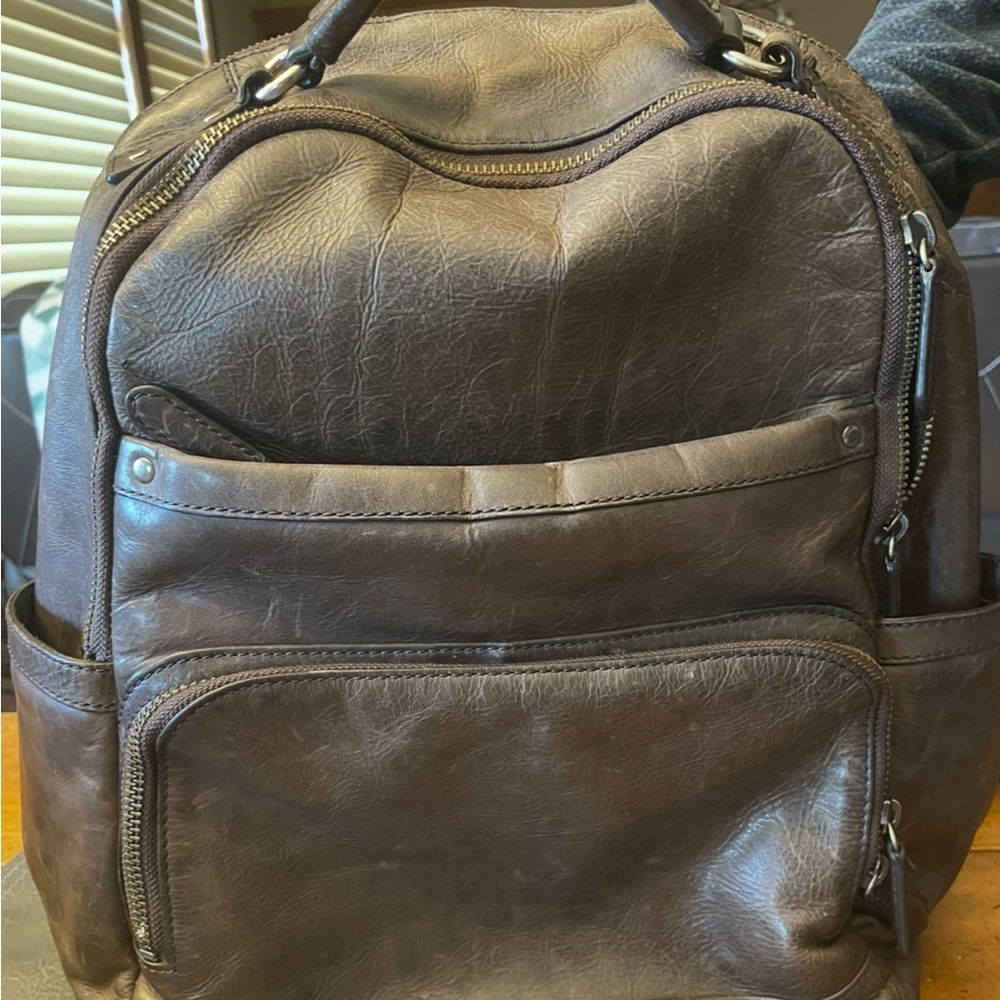 FRYE Brown Leather Men's Backpack
